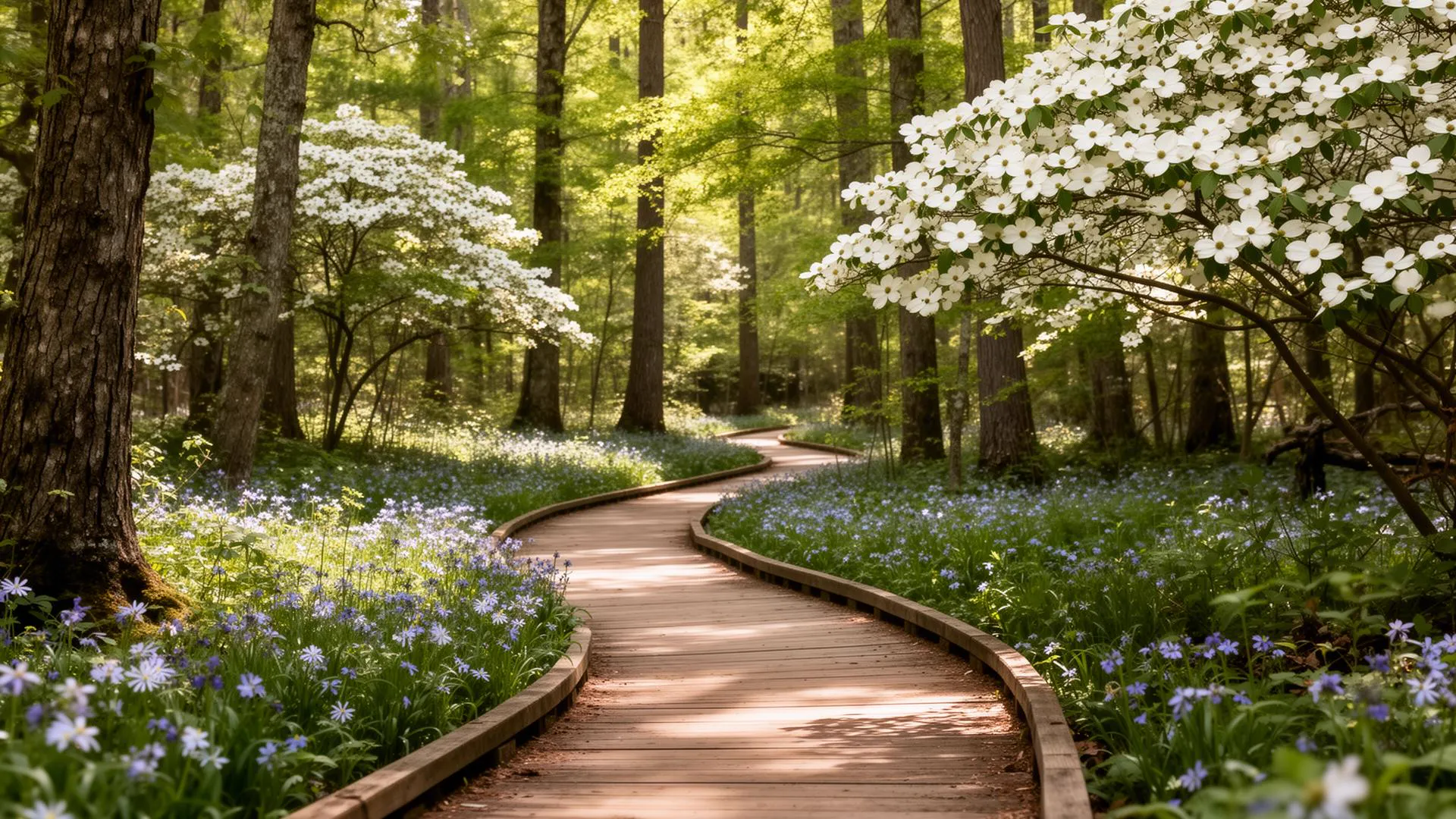 Nature trail in Union County