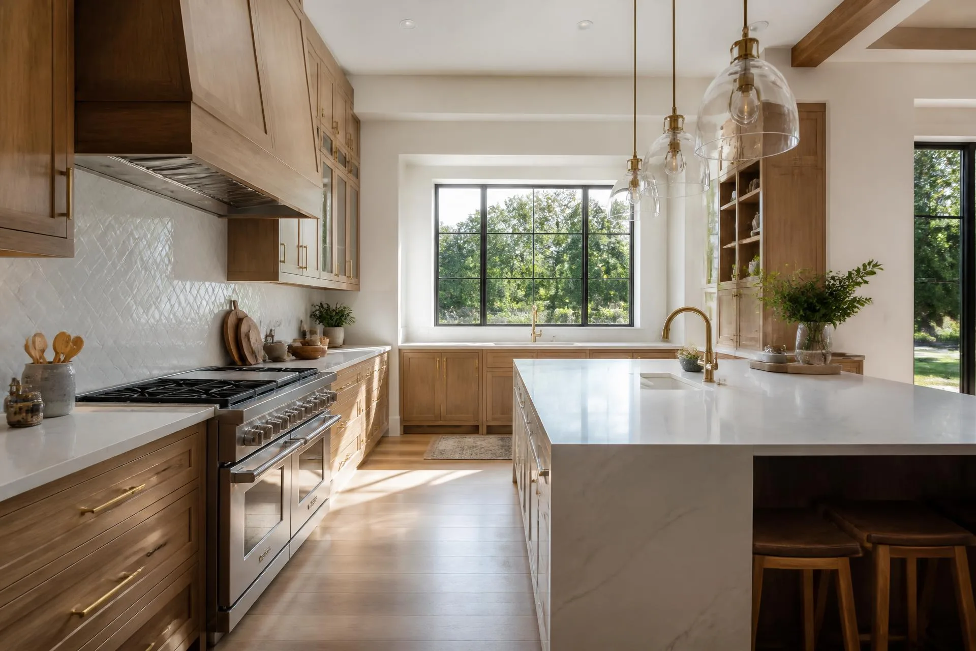 Luxury great room interior in custom Waxhaw home